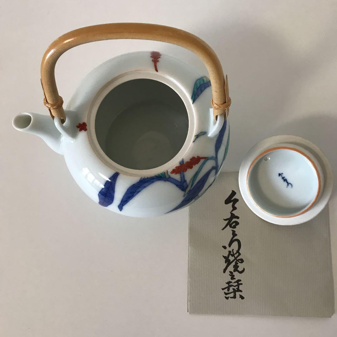 【色鍋島窯十二代今泉今右衛門】宮内庁御用達　無形文化財指定　お湯のみセット 色鍋島窯十二代今泉今右衛門】宮内庁御用達無形文化財指定お湯